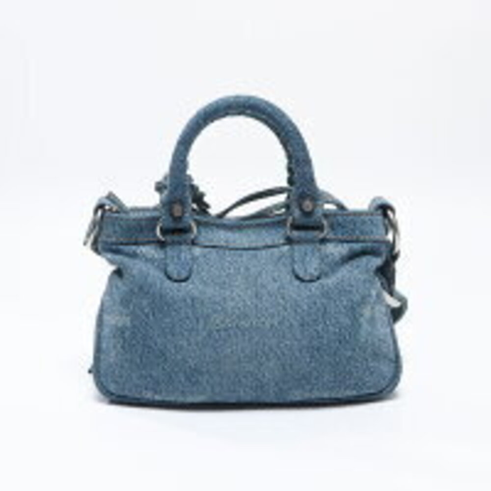 Balenciaga Le Cagole XS Denim Giant Shoulder Bag Navy Blue - Picture 3 of 13